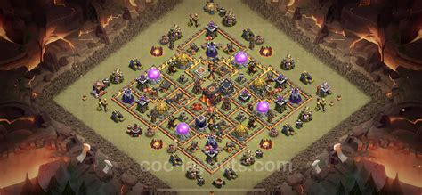 Best Anti 2 Stars War Base Th10 With Link Hybrid Town Hall Level 10 Cwl Base Copy 136