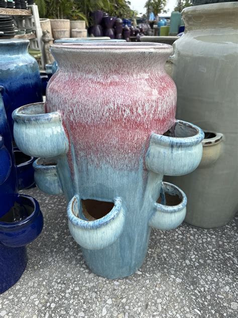 Premium Tall Strawberry Planter Medium Rwmb Potteryscapes