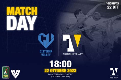 Cisterna Volley Itas Trentino Di Superlega Live Su Volleyball Tv E