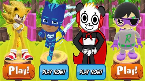 Tag With Pj Masks Catboy Vs Super Sonic Vs Dark Titan Vs Super Combo