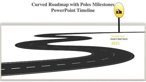 Curved Roadmap With Poles Milestones Powerpoint Timeline Slidemodel Riset