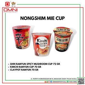 Jual NONGSHIM SHIN RAMYUN SPICY MUSHROOM CUP 72 GR POP MIE KOREA Kota