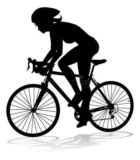 Silueta Ciclista Y Ciclista Ilustraci N Del Vector Ilustraci N De