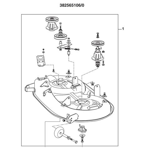 Cutting Deck Assembly Original Stiga Sd Grey Lawn Tractor Side Di