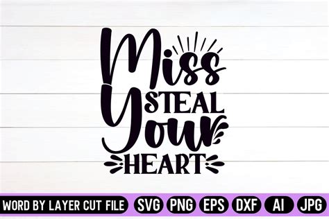 Miss Steal Your Heart Svg Design Graphic By Svg Artfibers · Creative