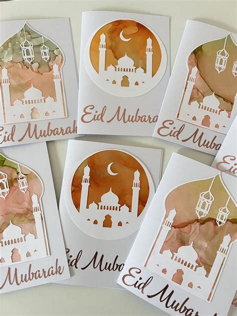 Eid Mubarak Card Handmade Greeting Card Eid Gifts For Her Ramadan