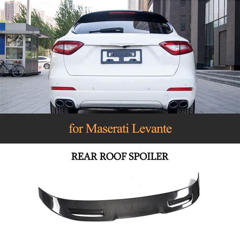 Carbon Fiber Rear Roof Sport Spoiler For Maserati Levante Base Sport