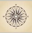 Set Of Vintage Antique Wind Rose Nautical Compass Vector Image