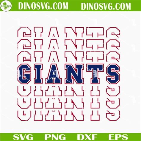 Giants Mirror Text Svg New York Giants Svg Png Dxf Eps Dinosvg