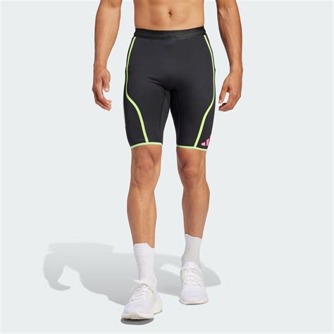 Mens Clothing Adizero Promo Running Short Leggings Black Adidas Saudi Arabia