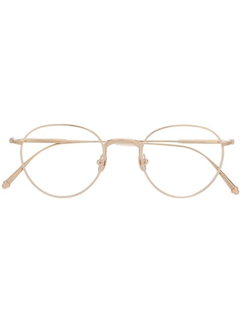 Matsuda Round Frame Glasses Gold Farfetch Round Glasses Frames