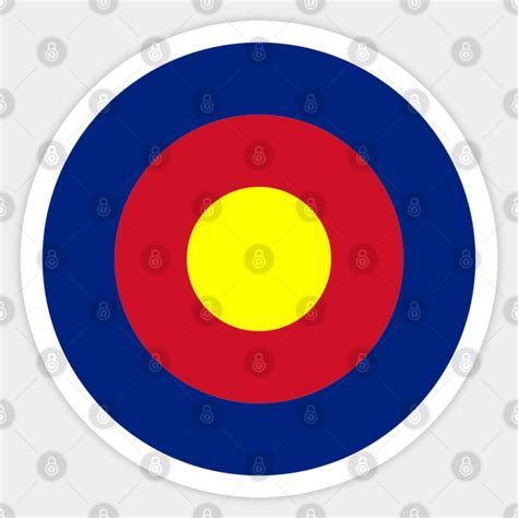 Retro Mod Roundel Blue Red Yellow Tricolour Mod Roundel Sticker