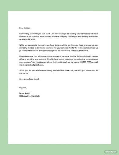 Termination Letter Templates 49 Free Samples Examples Formats Download