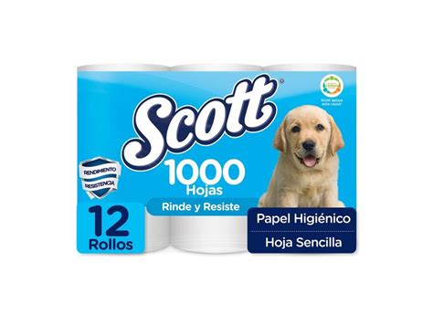 Comprar Papel Higiénico Scott 1000 Hojas Hoja Sencilla 12 Rollo