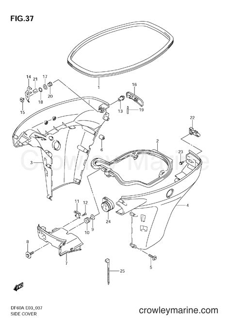 SIDE COVER 2011 Four Stroke Outboard 50 DF50A Crowley Marine