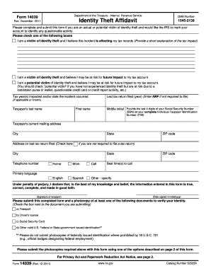 Identity Theft Form Pdffiller Fill And Sign Printable Template Online