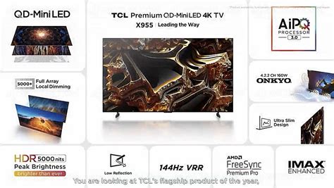 TCL 115X955 QD Mini Televisor LED De 115 292 Cm Disponibilidad