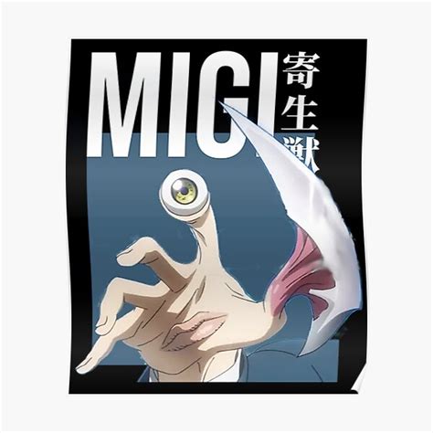 Migi Shinichi Izumi Parasyte Anime Poster By I Draws Redbubble