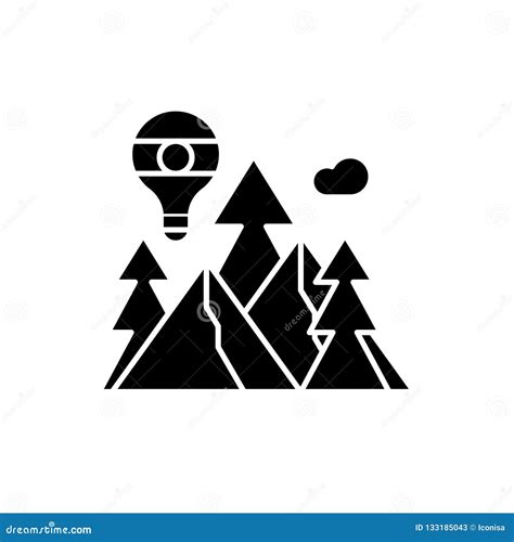 Adventure Black Icon Vector Sign On Isolated Background Adventure