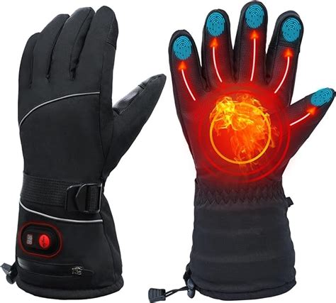 Heated Gloves For Men Women Rechargeable Electric Battery Heated Gloves Winter