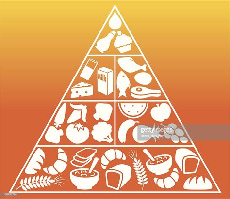 Food Pyramid Guide Concept Icons High Res Vector Graphic Getty Images