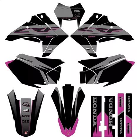 Kit Gr Fico Adesivo Crf Roxo Mm Carenagem Biker Parcelamento