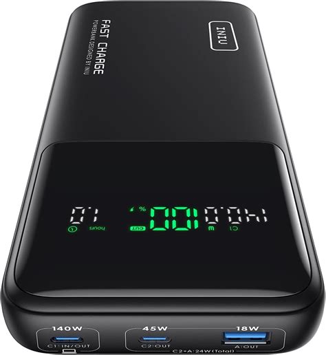 INIU 140W Power Bank, 27000mAh High Capacity Laptop Portable Charger ...
