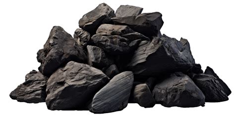 AI Generated A Pile Of Black Rough Stones Png File Of Isolated Cutout