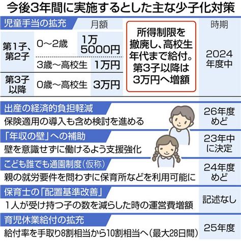 3 5兆円の少子化対策、数値目標も金額の根拠も明示せず 識者「検証なければ失敗も。随時評価と見直しを」：東京新聞デジタル