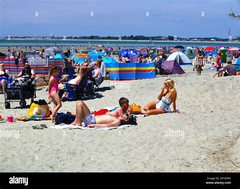 Sunbathing On West Wittering Beach Hi Res Stock Photography And Images