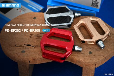 New Shimano Flat Pedal Pd Ef202pd Ef205 Hah Hong