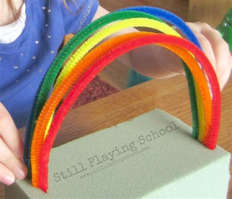 Pipe Cleaner Rainbow Still Playing School