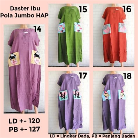 Jual Daster Ibu Pola Jumbo Hap Ld Adem Busui Friendly Aplk Shopee