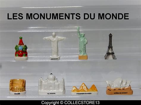 SERIE COMPLETE DE FEVES LES MONUMENTS DU MONDE 2023 Fèves de