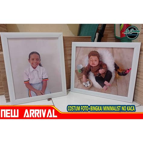 Jual Cetak Foto Bingkai R Minimalis Putih Hitam Ukuran Cm X