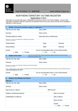 Fillable Online Nt Gov Information You Provide Will Remain Confidential