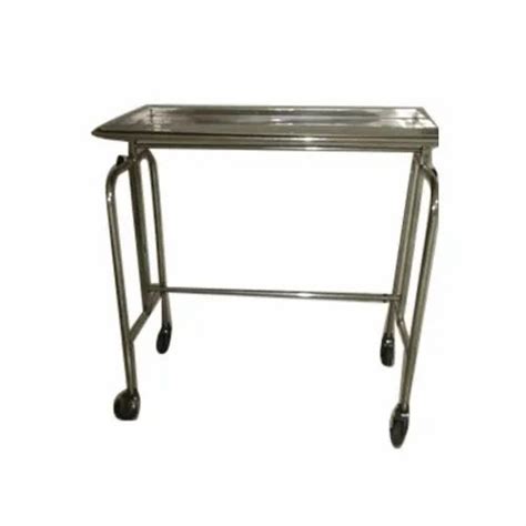 Mp Stainless Steel Instrument Trolley Two Shelves For Hospital At