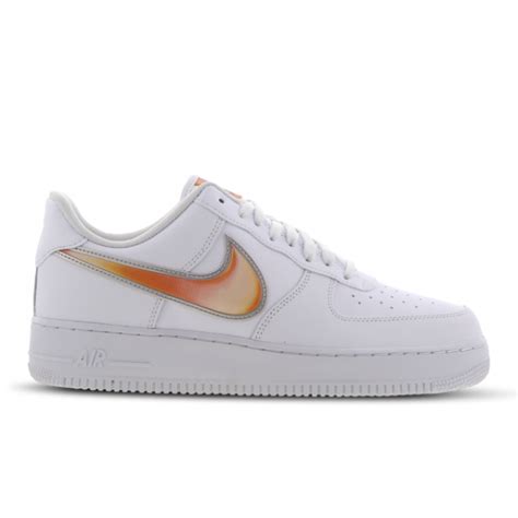 Nike Air Force 1 Low Oversized Swoosh White Orange Peel