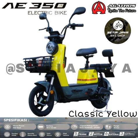 Jual Sepeda Listrik E Bike Pacific Agathos Ae V Ah Watt New