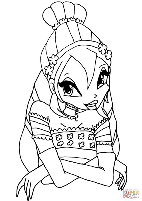 Winx Club Bloom Coloring Page Free Printable Coloring Pages