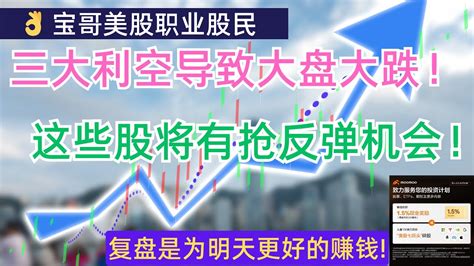 三大利空导致美股大盘大跌！这些股将有抢反弹机会！aapl Goog Nvda Fslr 04152024 Youtube