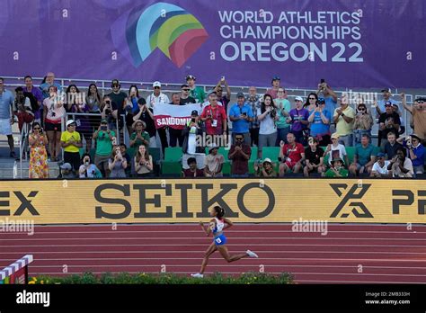 Allyson Felix Of The United States Runs In The The 4x400 Meter Mixed