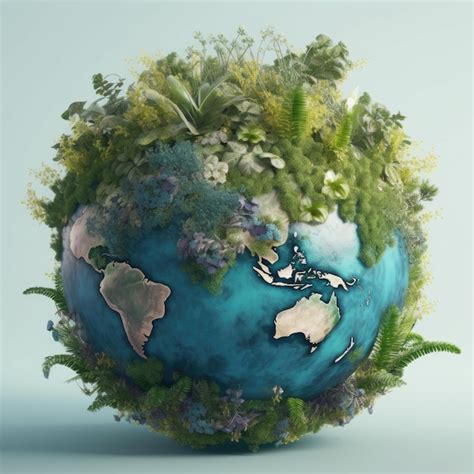 Premium Ai Image Ecology Concept A Globe Of Planet Earth With Blue