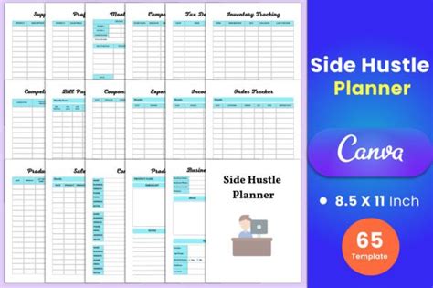 Side Hustle Planner Canva Interior Graphic By Munjixpro Creative Fabrica