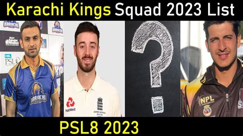 Psl8 2023 Karachi Kings Squad 2023 List Full Squad For Psl Sporty