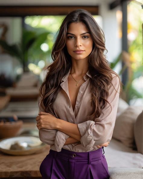 Create the image of a Brazilian woman She wears a nude line by Juliana Aragão Playground