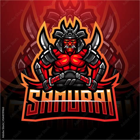 Samurai warrior esport mascot logo design Stock Photo | Adobe Stock