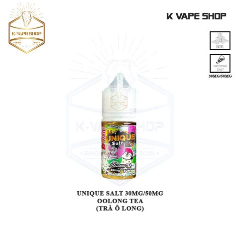 Unique Salt 30ml Oolong Tea Trà Ô Long 30 50MG K Vape Shop Sài Gòn