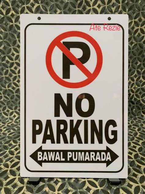 No Parking Bawal Pumarada Pvc Wall Signage X Inches Lazada Ph