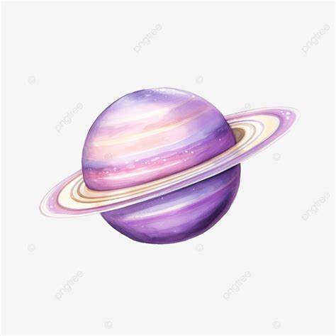 Cute Purple Saturn Stationary Sticker Oil Painting Saturn Purple